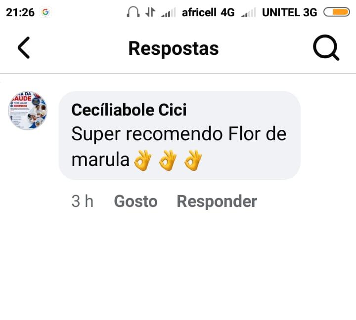 Depoimento de cliente Flor de Marula