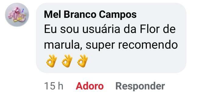 Depoimento de cliente Flor de Marula